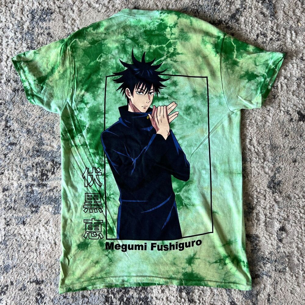 Episode x Jujutsu Kaisen Megumi Box Green Tie Dye T-Shirt Adult small